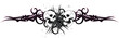 skull tribal tattoo vector