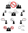 Human management icons set. Vector illustration