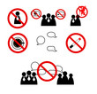 Human management icons set. Vector illustration