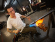 Adult Glass Artist Working