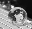 Globe on a keyboard
