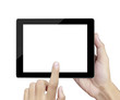 touch- tablet in hands