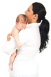 Photo: Mother holding crying newborn Mother holding crying newborn