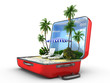 Open baggage, vacation concept