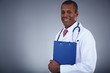Clinician with clipboard