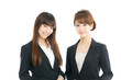Beautiful asian businesswomen isolated on white background