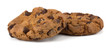 Chocolate pastry cookies isolated on white background