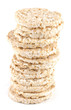 Corn crackers isolated on white background