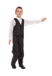 boy in a suit on white
