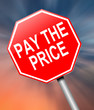 Pay the price concept.