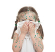 sick child. chickenpox