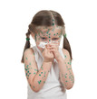 sick child. chickenpox