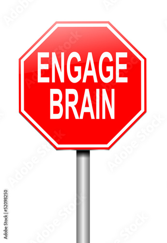 Illustration: Engage brain concept. Engage brain concept.