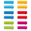 Colorful square button set