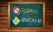 Kreidetafel - Reden - Handeln