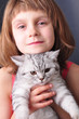 child and cat