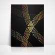 background with golden triangles. brochure template
