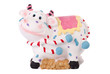 Piggy bank in the form of a cow on a white background