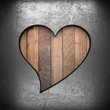 metal sign on wood