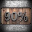 metal sign on wood