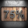 metal sign on wood