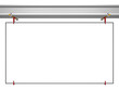 Hinweisschild an Stahlschiene - 3D