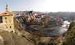 Panorama of Chesky Krumlov, Chezh Republic.