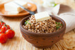 Buckwheat porridge with butter cream