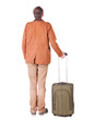 Photo: Back view of stylishly dressed man in a brown jackett with suit Back view of stylishly dressed man in a brown jackett with suit