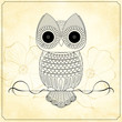 Decorative Owl with Flowers