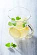 fresh lemonade in jar