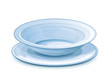 Empty dinner plate with stand