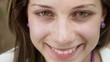 Video: Portrait of happy beautiful young woman looking at camera Portrait of happy beautiful young woman looking at camera