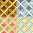 Set of four seamless african textures