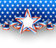 Patriotic background with star