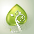 Abstract green tree sprout