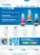 Vector: Website template for corporate business and cloud purposes Website template for corporate business and cloud purposes