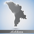 shiny icon in form of Moldova