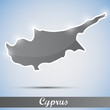 Illustration: shiny icon in form of Cyprus shiny icon in form of Cyprus