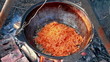 Cooking pilaf. Add the carrots