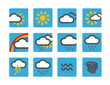 Forecast weather icons set