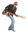 Woman playing guitar
