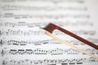 bow and sheet music