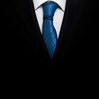 Black business suit with a tie