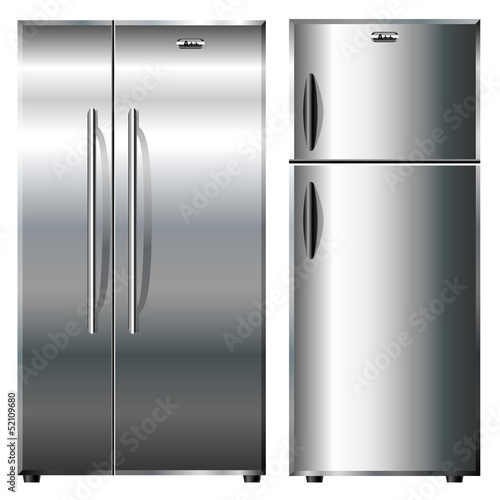 Vector: Metalic refrigerators Metalic refrigerators