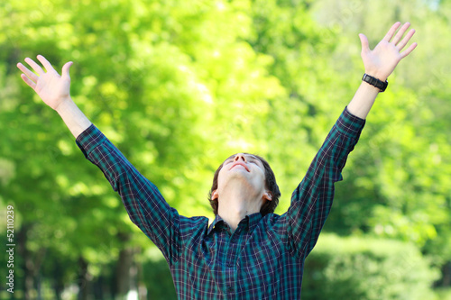 Photo: Man prays Man prays