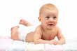 Cute baby boy over white