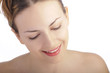 Girl with beautiful skin, smiling
