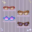 glasses vector set очки