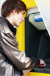 student withdrawing money
